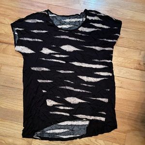 NEW Andrea Jovine women’s blouse size L black beige NWT